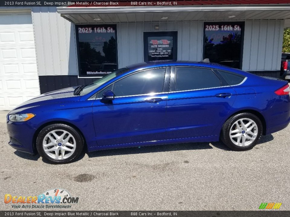 2013 Ford Fusion SE Deep Impact Blue Metallic / Charcoal Black Photo #2