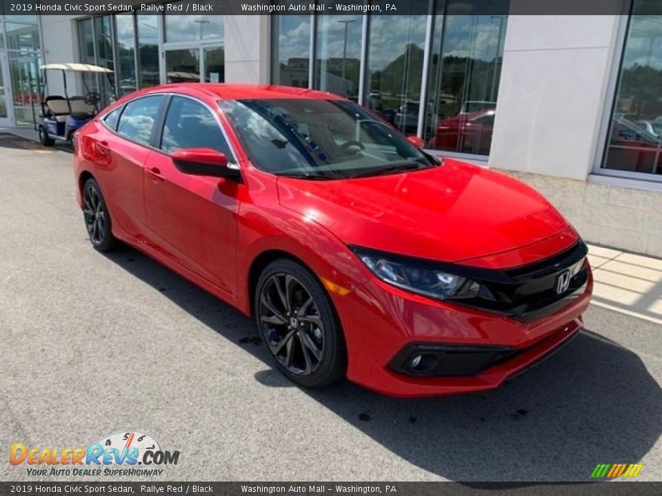 2019 Honda Civic Sport Sedan Rallye Red / Black Photo #2