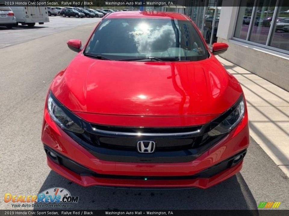 2019 Honda Civic Sport Sedan Rallye Red / Black Photo #3