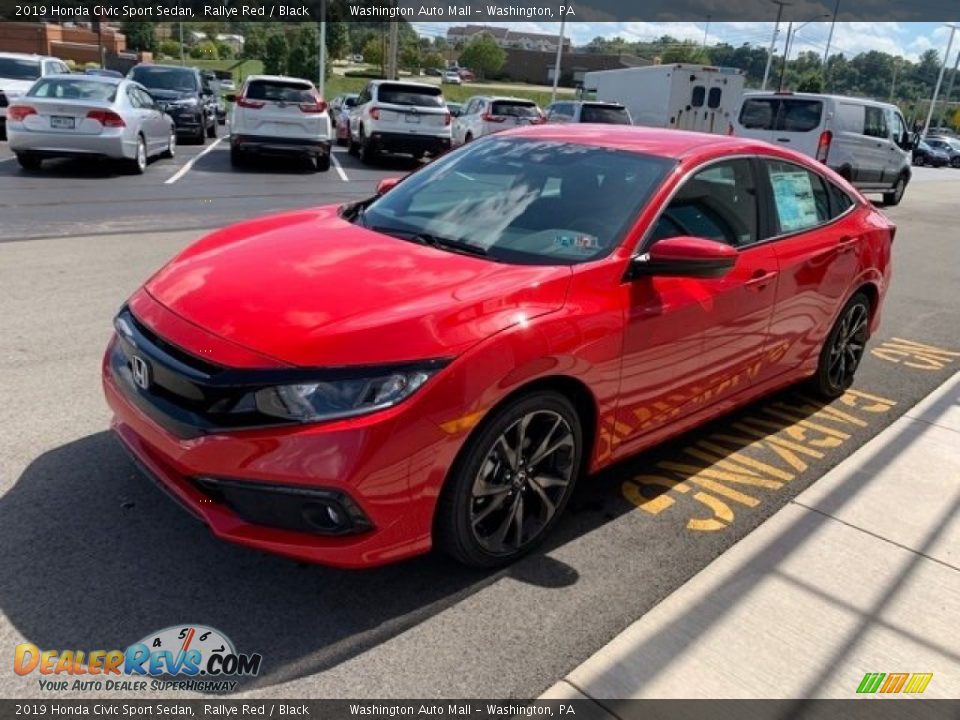 2019 Honda Civic Sport Sedan Rallye Red / Black Photo #4