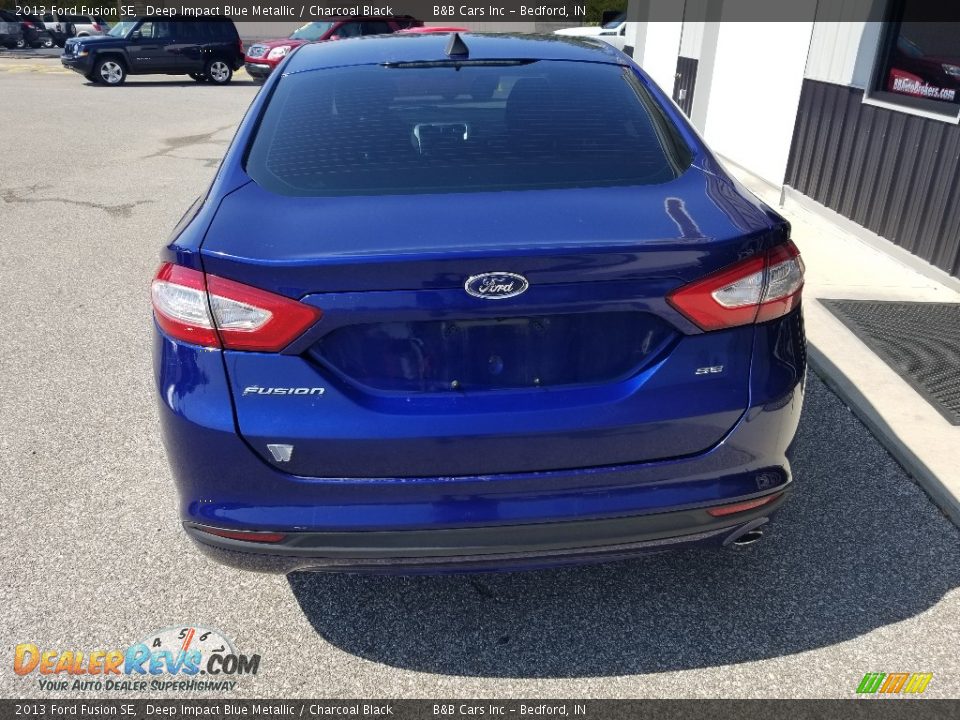2013 Ford Fusion SE Deep Impact Blue Metallic / Charcoal Black Photo #4
