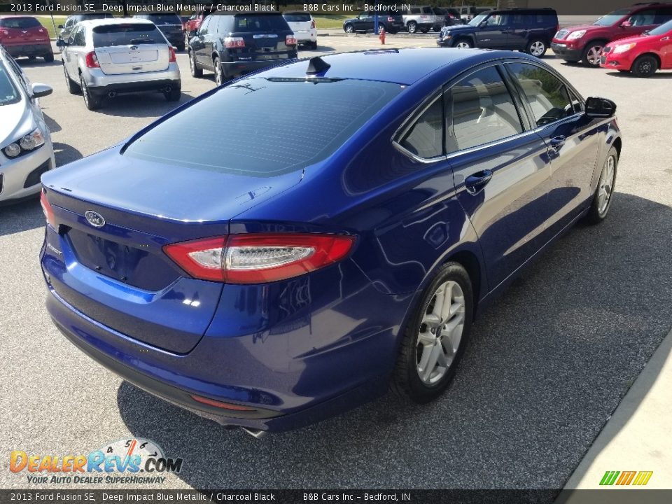 2013 Ford Fusion SE Deep Impact Blue Metallic / Charcoal Black Photo #5