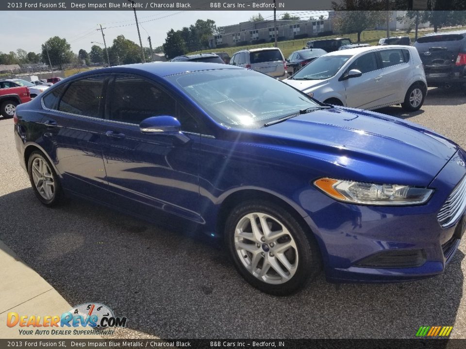 2013 Ford Fusion SE Deep Impact Blue Metallic / Charcoal Black Photo #6
