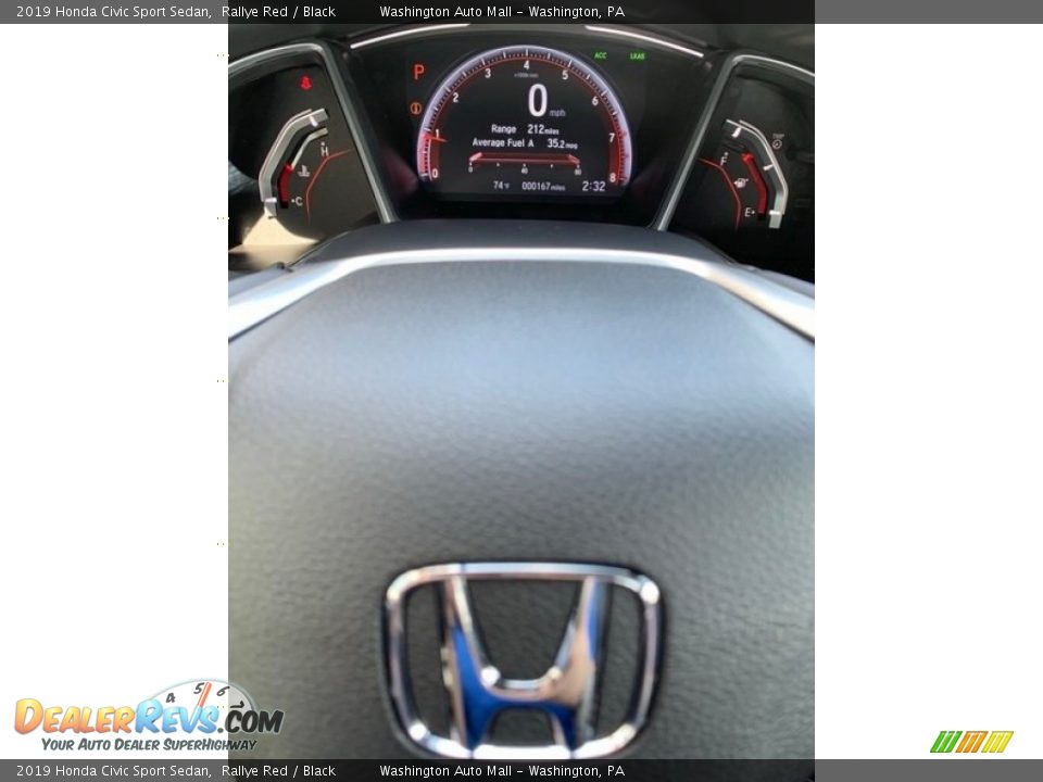 2019 Honda Civic Sport Sedan Rallye Red / Black Photo #30