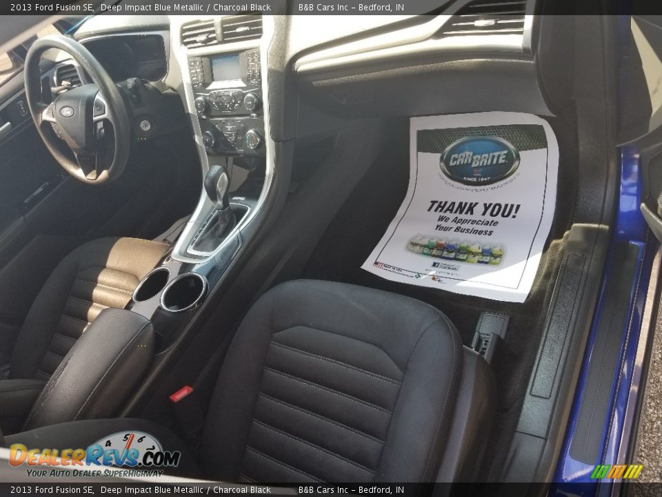 2013 Ford Fusion SE Deep Impact Blue Metallic / Charcoal Black Photo #15