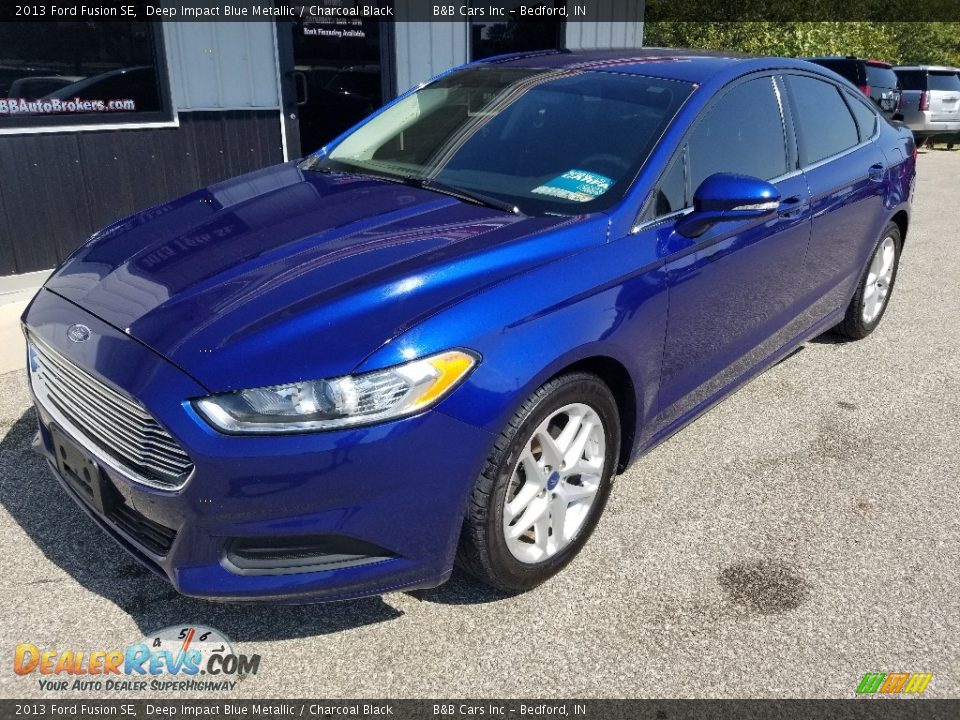 2013 Ford Fusion SE Deep Impact Blue Metallic / Charcoal Black Photo #18