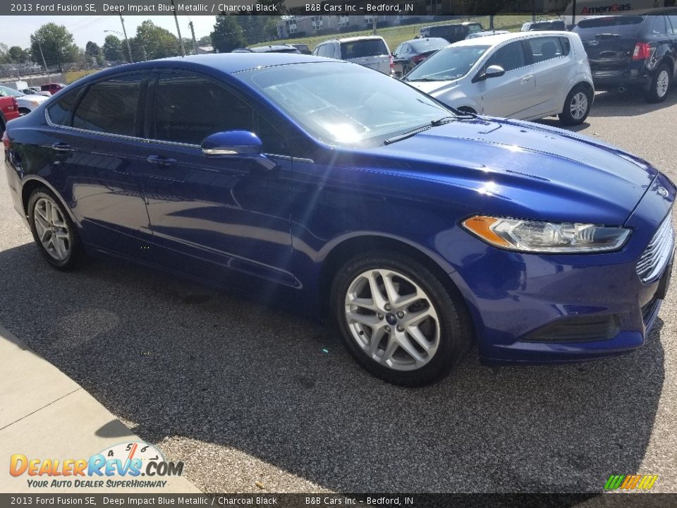 2013 Ford Fusion SE Deep Impact Blue Metallic / Charcoal Black Photo #19