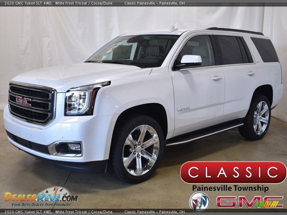 2020 GMC Yukon SLT 4WD White Frost Tricoat / Cocoa/Dune Photo #1