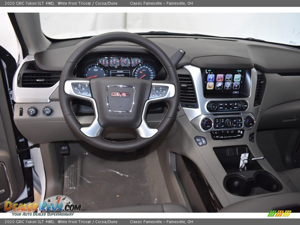 2020 GMC Yukon SLT 4WD White Frost Tricoat / Cocoa/Dune Photo #10