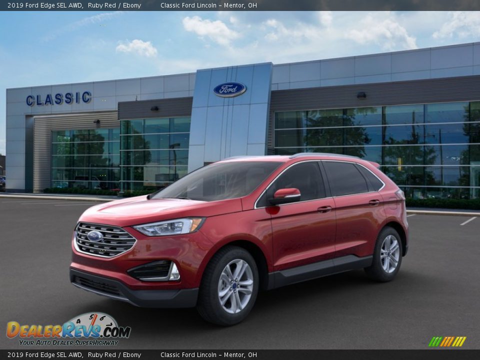 2019 Ford Edge SEL AWD Ruby Red / Ebony Photo #1