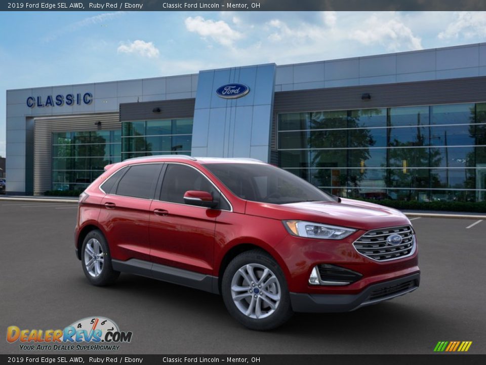 2019 Ford Edge SEL AWD Ruby Red / Ebony Photo #7