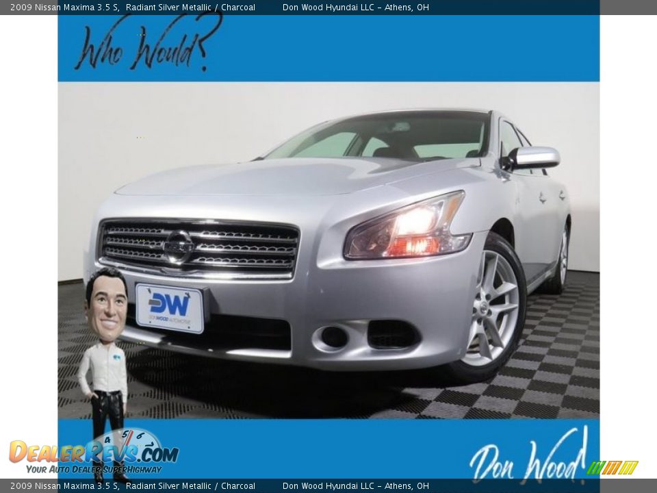 2009 Nissan Maxima 3.5 S Radiant Silver Metallic / Charcoal Photo #1