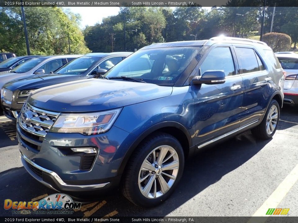 2019 Ford Explorer Limited 4WD Blue Metallic / Medium Stone Photo #1