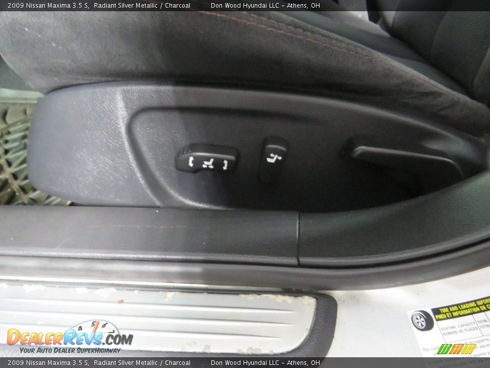 2009 Nissan Maxima 3.5 S Radiant Silver Metallic / Charcoal Photo #18
