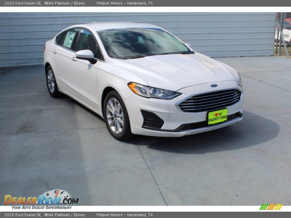 2020 Ford Fusion SE White Platinum / Ebony Photo #2