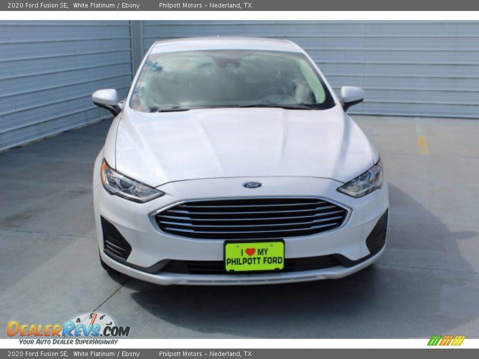 2020 Ford Fusion SE White Platinum / Ebony Photo #3