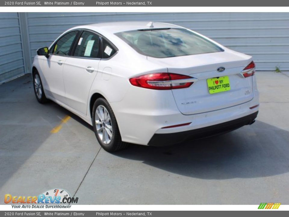 2020 Ford Fusion SE White Platinum / Ebony Photo #6