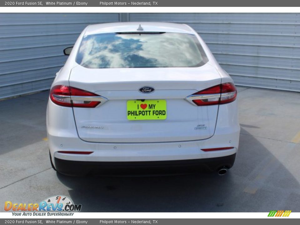 2020 Ford Fusion SE White Platinum / Ebony Photo #7