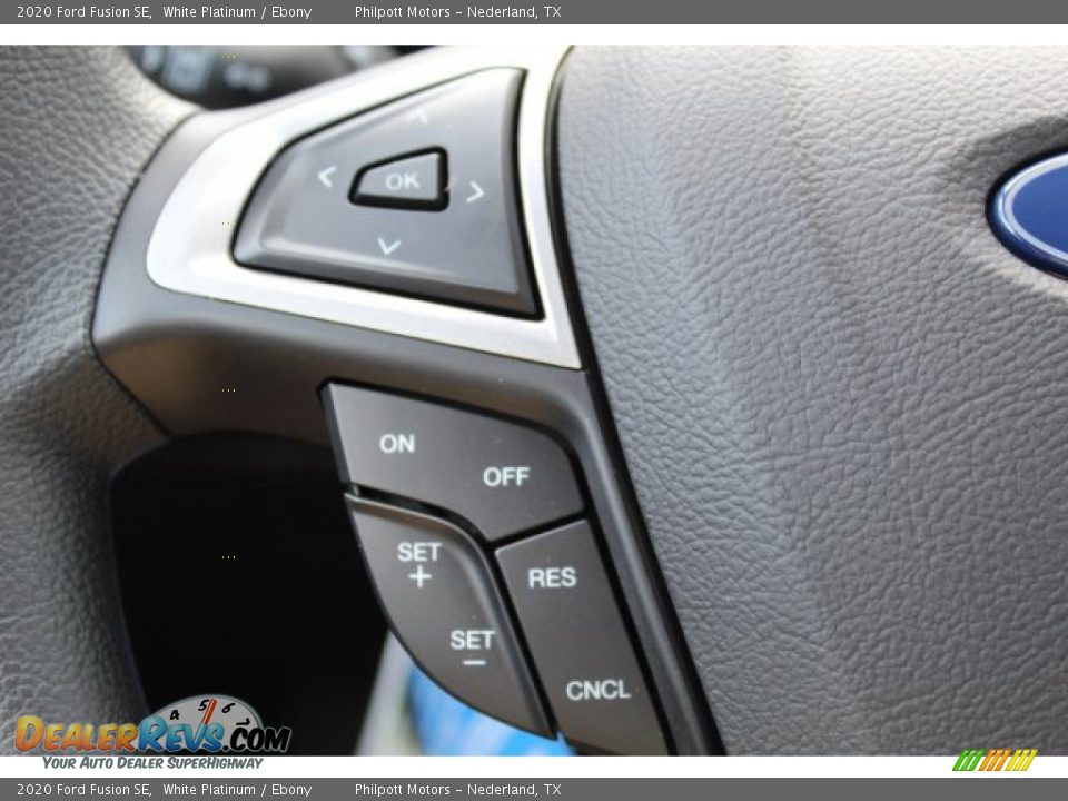 2020 Ford Fusion SE White Platinum / Ebony Photo #12
