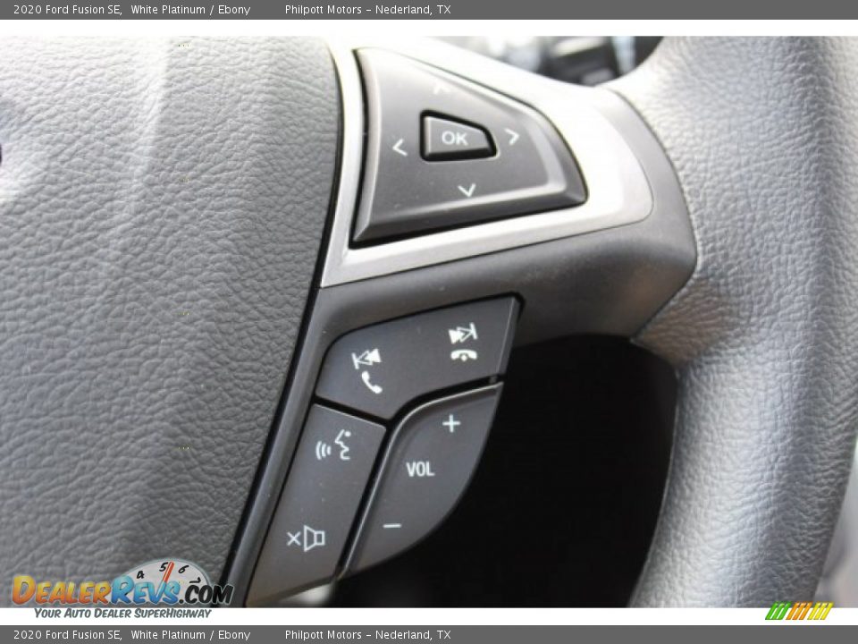 2020 Ford Fusion SE White Platinum / Ebony Photo #13