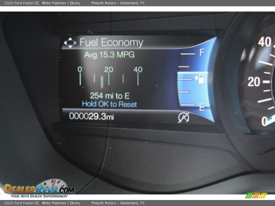 2020 Ford Fusion SE White Platinum / Ebony Photo #15