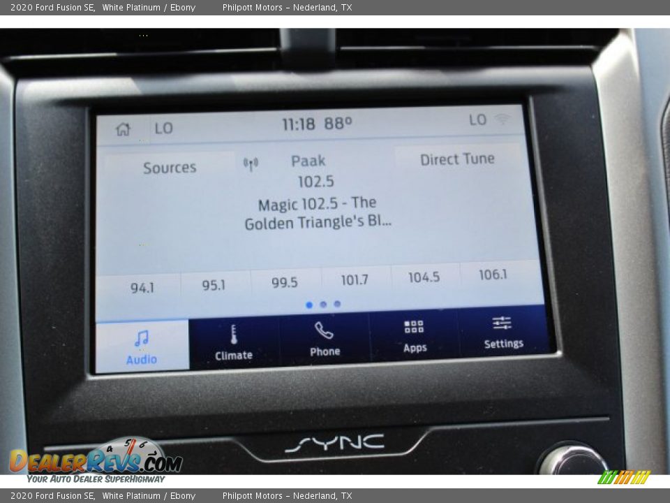 2020 Ford Fusion SE White Platinum / Ebony Photo #16