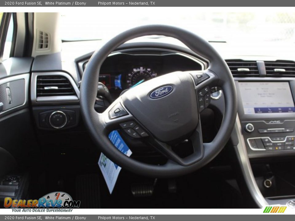 2020 Ford Fusion SE White Platinum / Ebony Photo #23