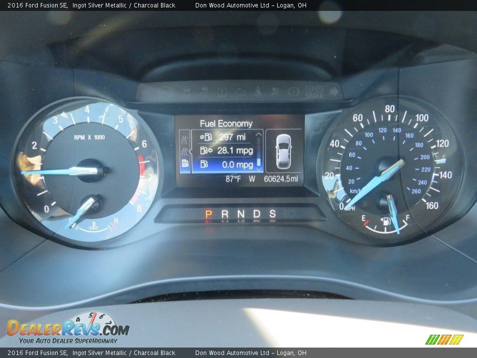 2016 Ford Fusion SE Ingot Silver Metallic / Charcoal Black Photo #19