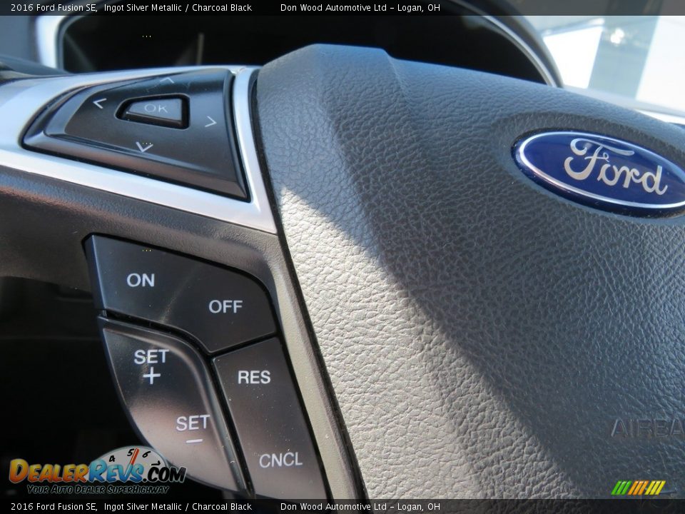 2016 Ford Fusion SE Ingot Silver Metallic / Charcoal Black Photo #22