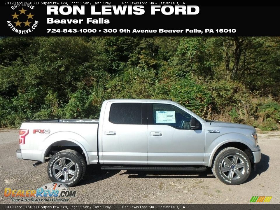 2019 Ford F150 XLT SuperCrew 4x4 Ingot Silver / Earth Gray Photo #1