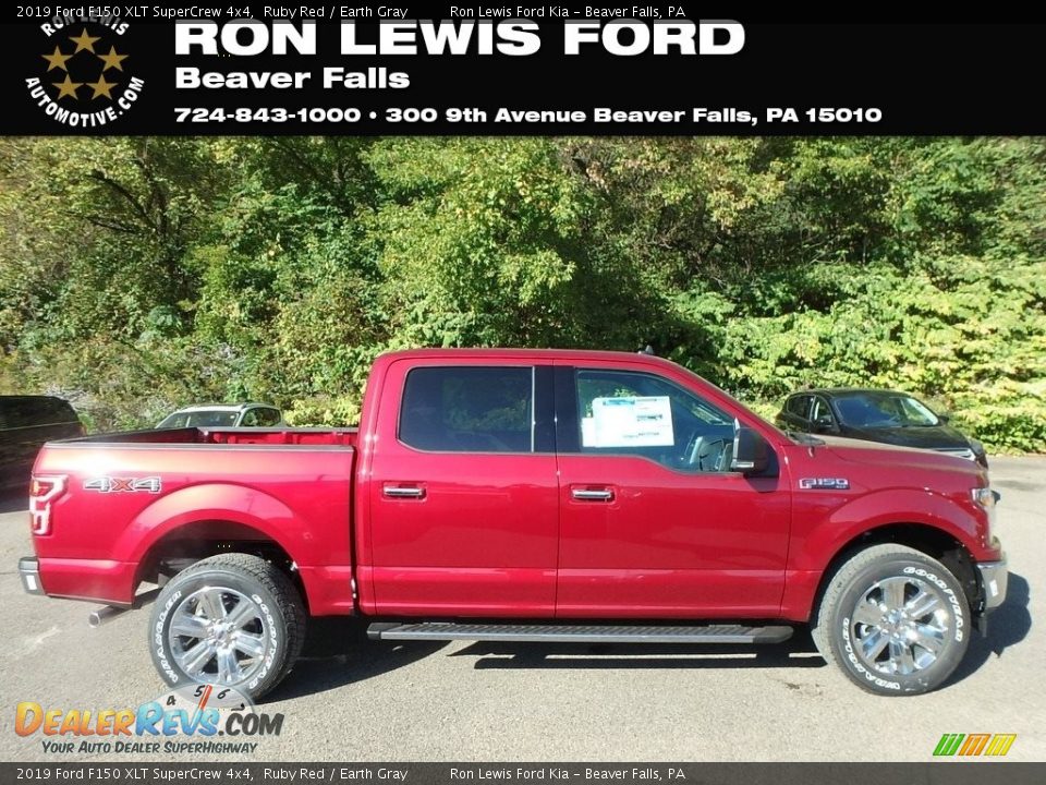 2019 Ford F150 XLT SuperCrew 4x4 Ruby Red / Earth Gray Photo #1