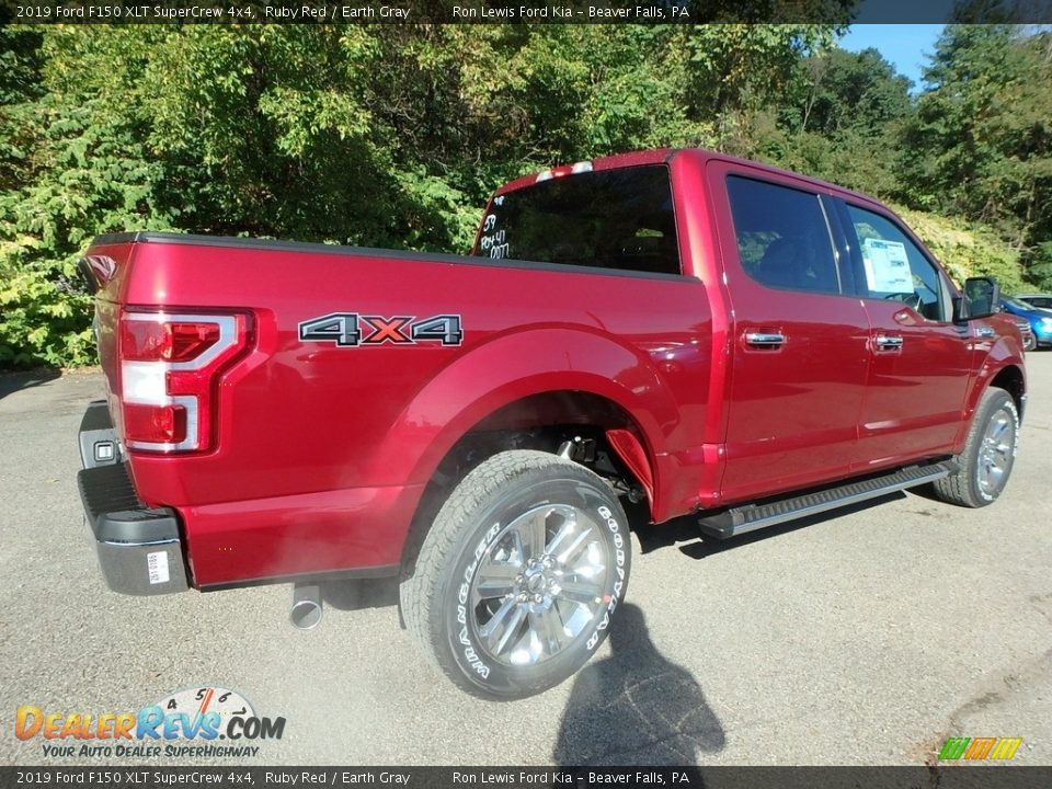 2019 Ford F150 XLT SuperCrew 4x4 Ruby Red / Earth Gray Photo #2