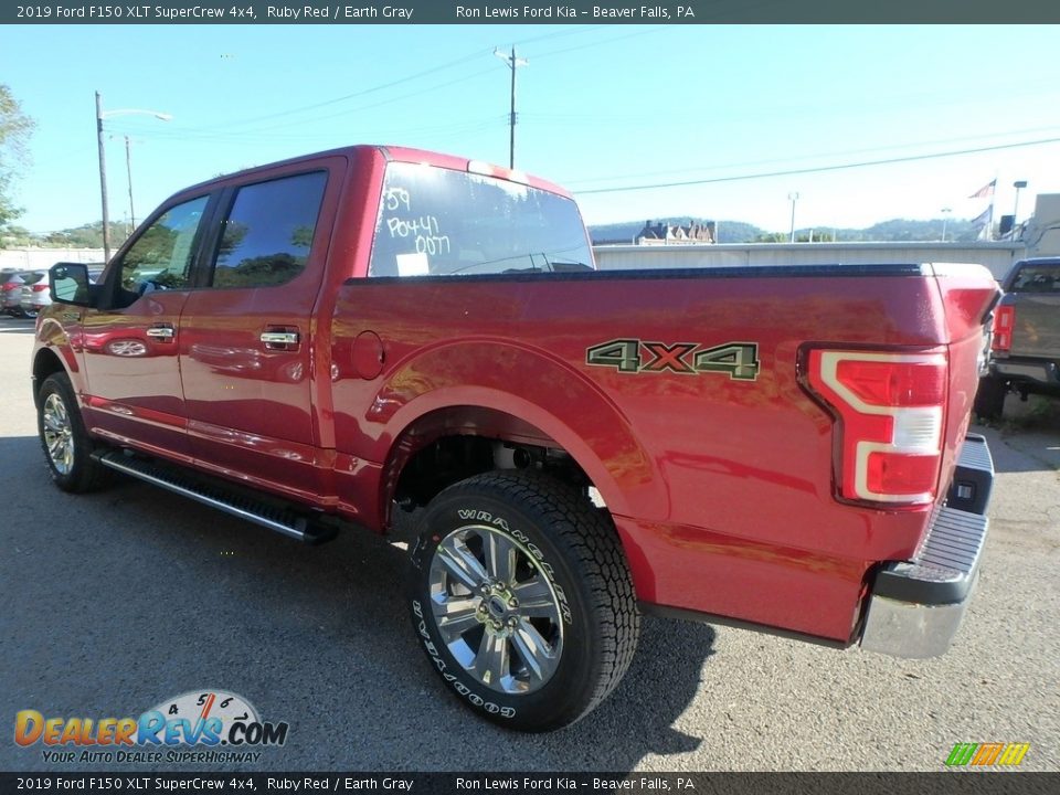 2019 Ford F150 XLT SuperCrew 4x4 Ruby Red / Earth Gray Photo #4