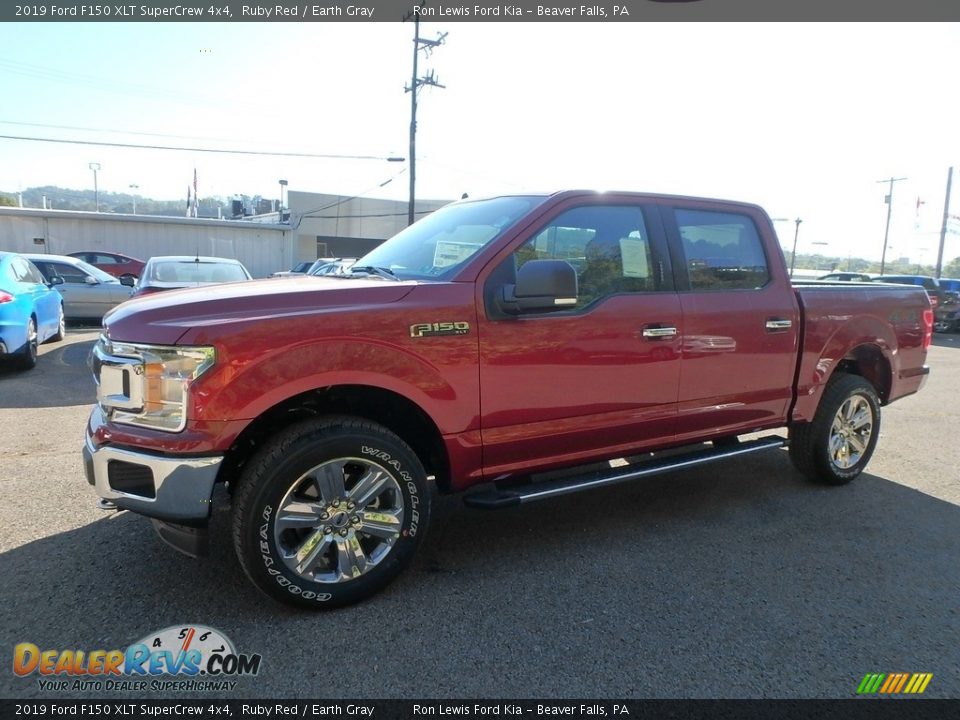 2019 Ford F150 XLT SuperCrew 4x4 Ruby Red / Earth Gray Photo #6