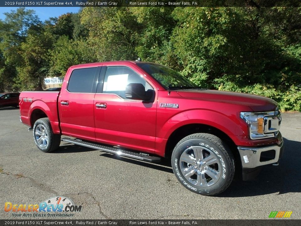 2019 Ford F150 XLT SuperCrew 4x4 Ruby Red / Earth Gray Photo #8