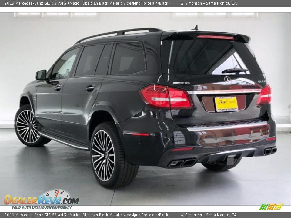 2019 Mercedes-Benz GLS 63 AMG 4Matic Obsidian Black Metallic / designo Porcelain/Black Photo #2