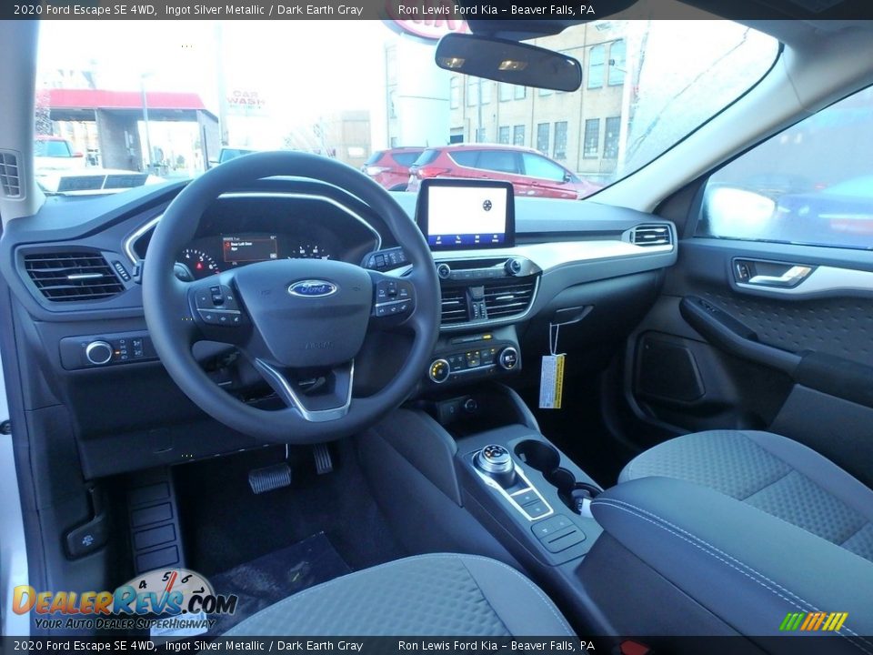 Dark Earth Gray Interior - 2020 Ford Escape SE 4WD Photo #14