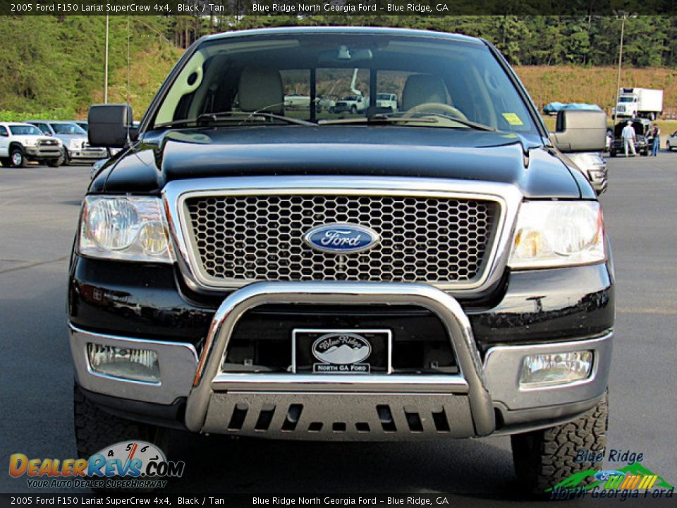 2005 Ford F150 Lariat SuperCrew 4x4 Black / Tan Photo #8