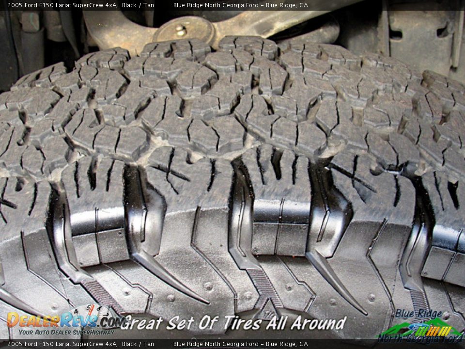 2005 Ford F150 Lariat SuperCrew 4x4 Black / Tan Photo #10