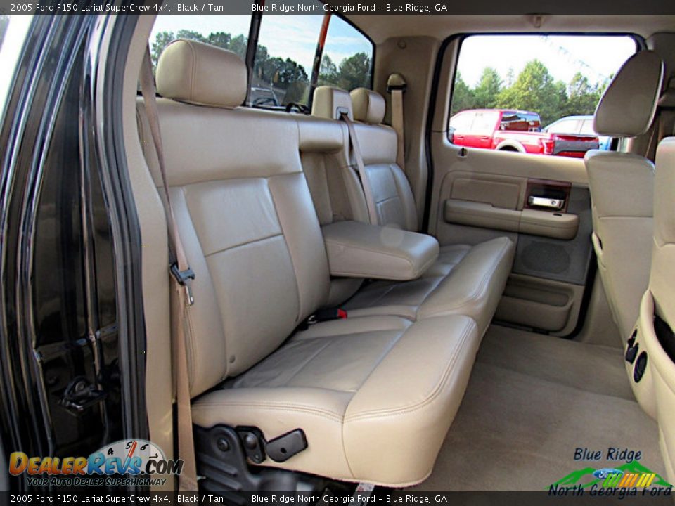 2005 Ford F150 Lariat SuperCrew 4x4 Black / Tan Photo #13