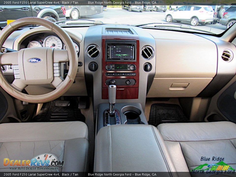 2005 Ford F150 Lariat SuperCrew 4x4 Black / Tan Photo #16