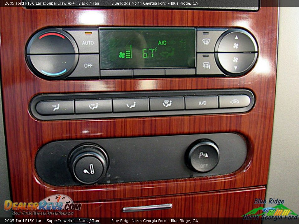 2005 Ford F150 Lariat SuperCrew 4x4 Black / Tan Photo #21