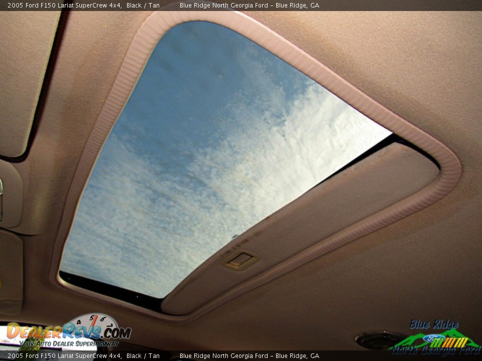 2005 Ford F150 Lariat SuperCrew 4x4 Black / Tan Photo #24