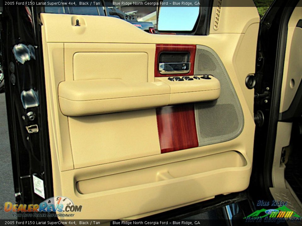 2005 Ford F150 Lariat SuperCrew 4x4 Black / Tan Photo #26