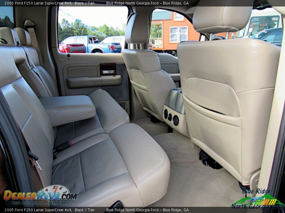 2005 Ford F150 Lariat SuperCrew 4x4 Black / Tan Photo #29