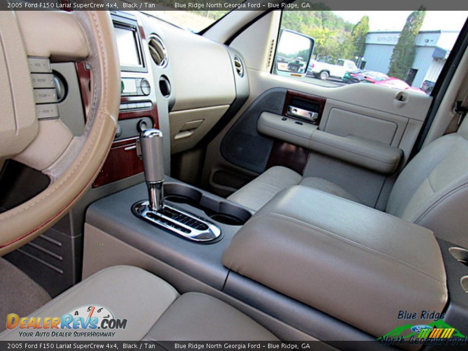 2005 Ford F150 Lariat SuperCrew 4x4 Black / Tan Photo #30