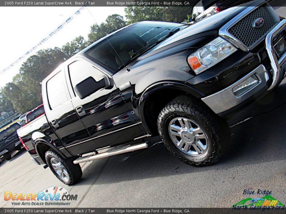 2005 Ford F150 Lariat SuperCrew 4x4 Black / Tan Photo #32