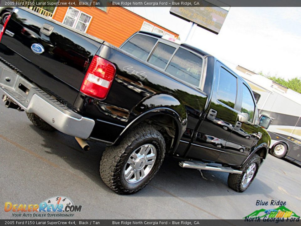2005 Ford F150 Lariat SuperCrew 4x4 Black / Tan Photo #33