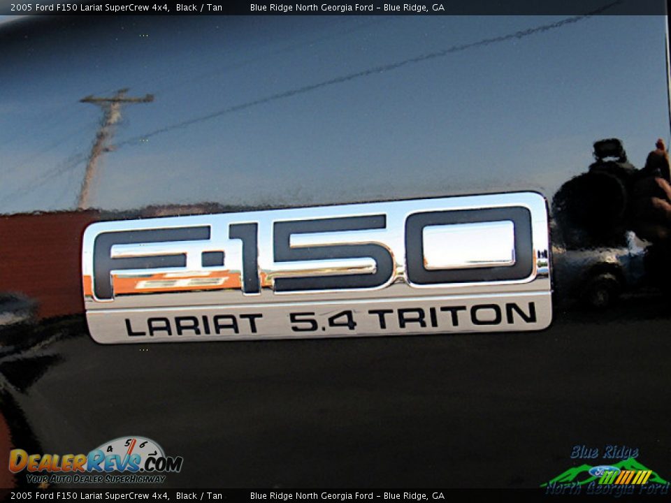 2005 Ford F150 Lariat SuperCrew 4x4 Black / Tan Photo #35