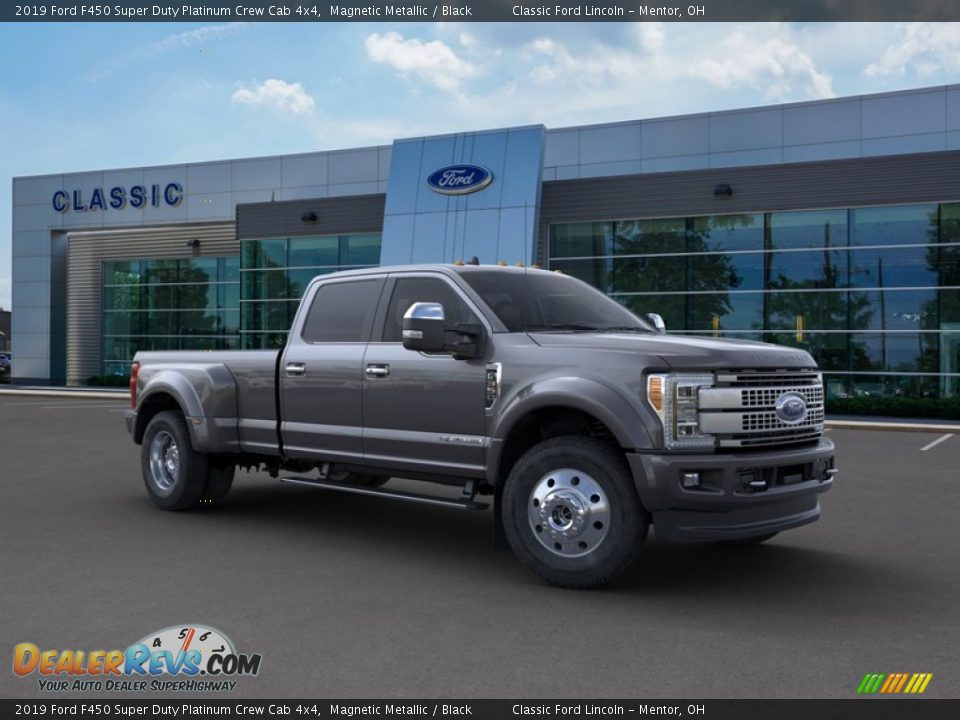 2019 Ford F450 Super Duty Platinum Crew Cab 4x4 Magnetic Metallic / Black Photo #7